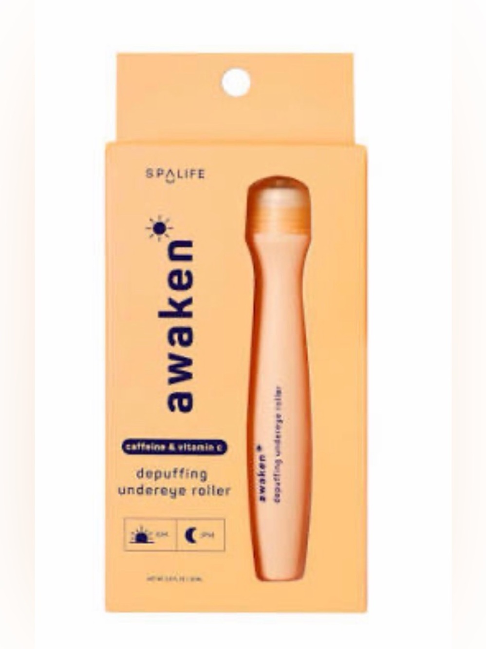 SpaLife Awaken Depuffing Undereye Roller - with Caffeine NIB